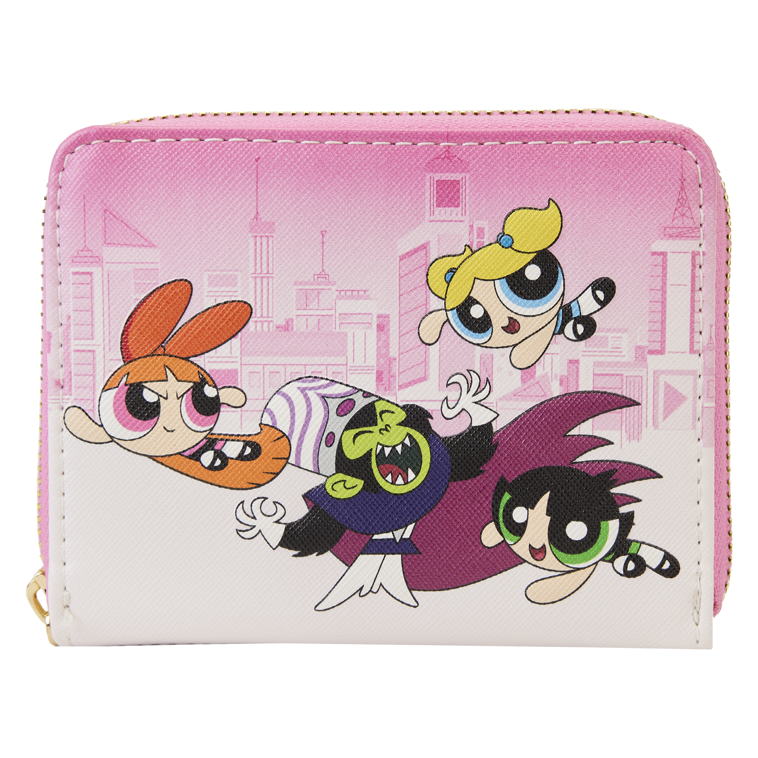 Powerpuff Girls Vs Mojo Jojo Zip Around Wallet Loungefly