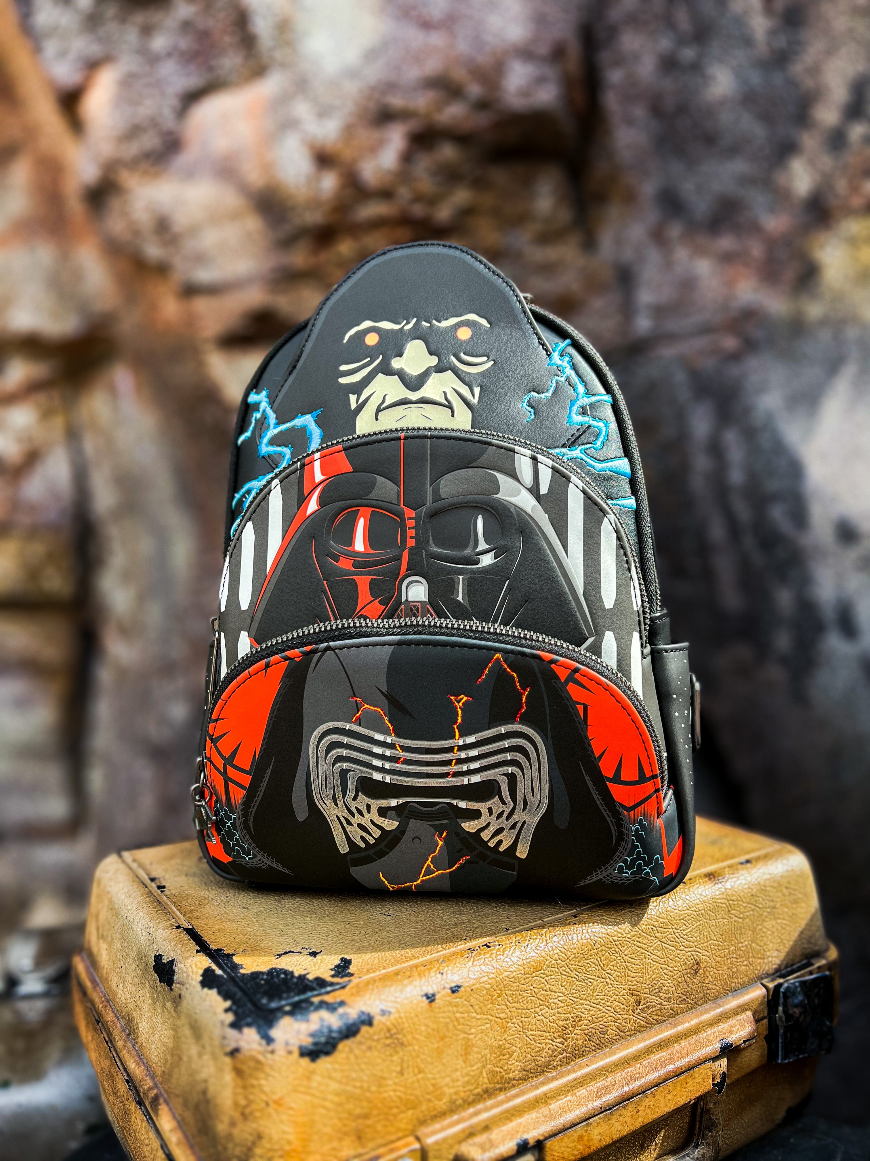 Loungefly Star shipping Wars: Darth Sidious Villains Scene Backpack and Wallet