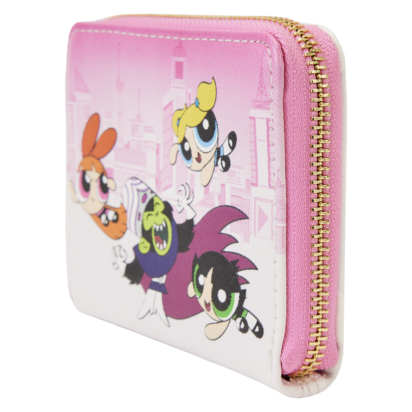 Powerpuff Girls Vs Mojo Jojo Zip Around Wallet Loungefly