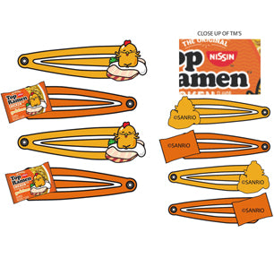 Nissin Top Ramen x Gudetama Hair Clip Pack