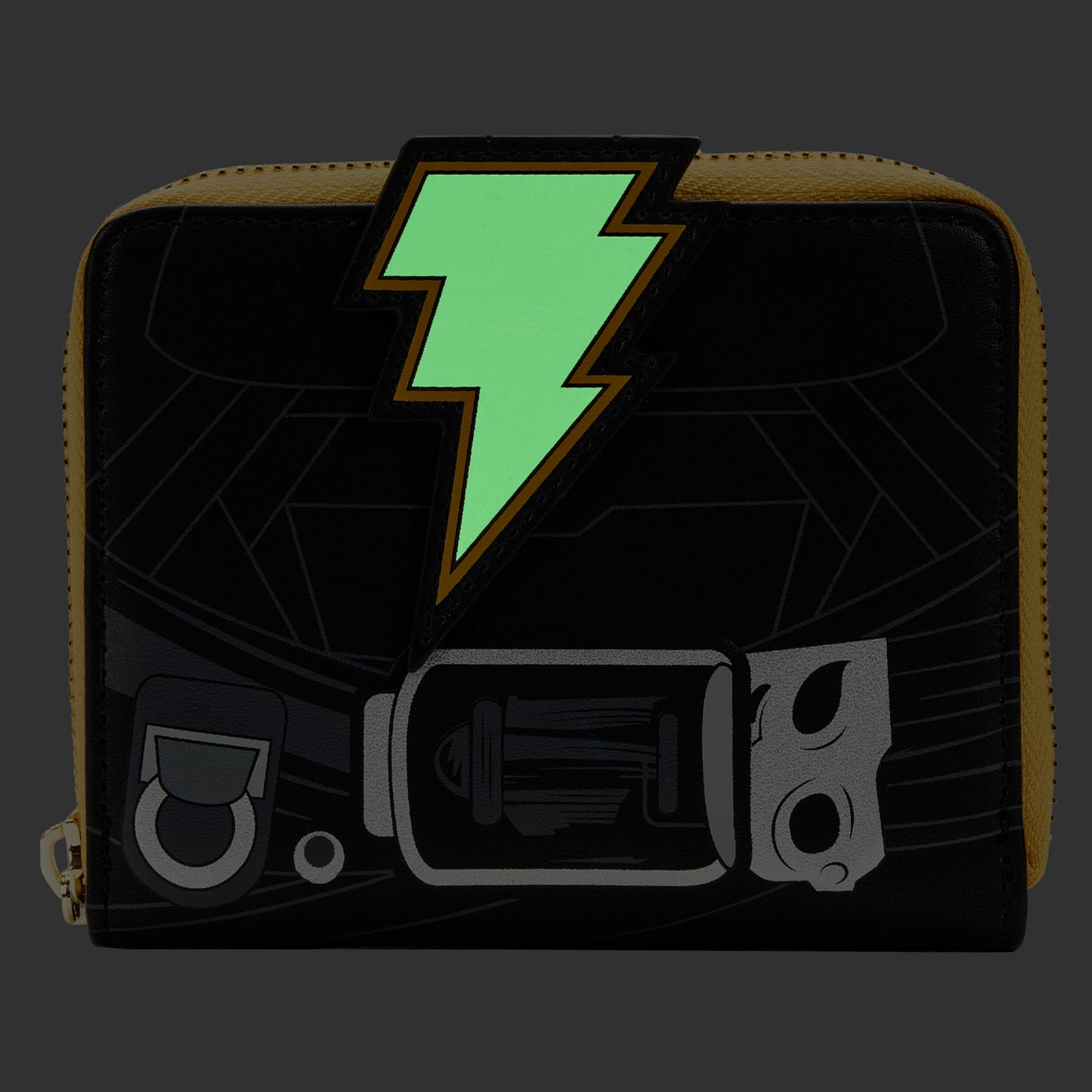 Black Adam Light Up Cosplay Zip Around Wallet