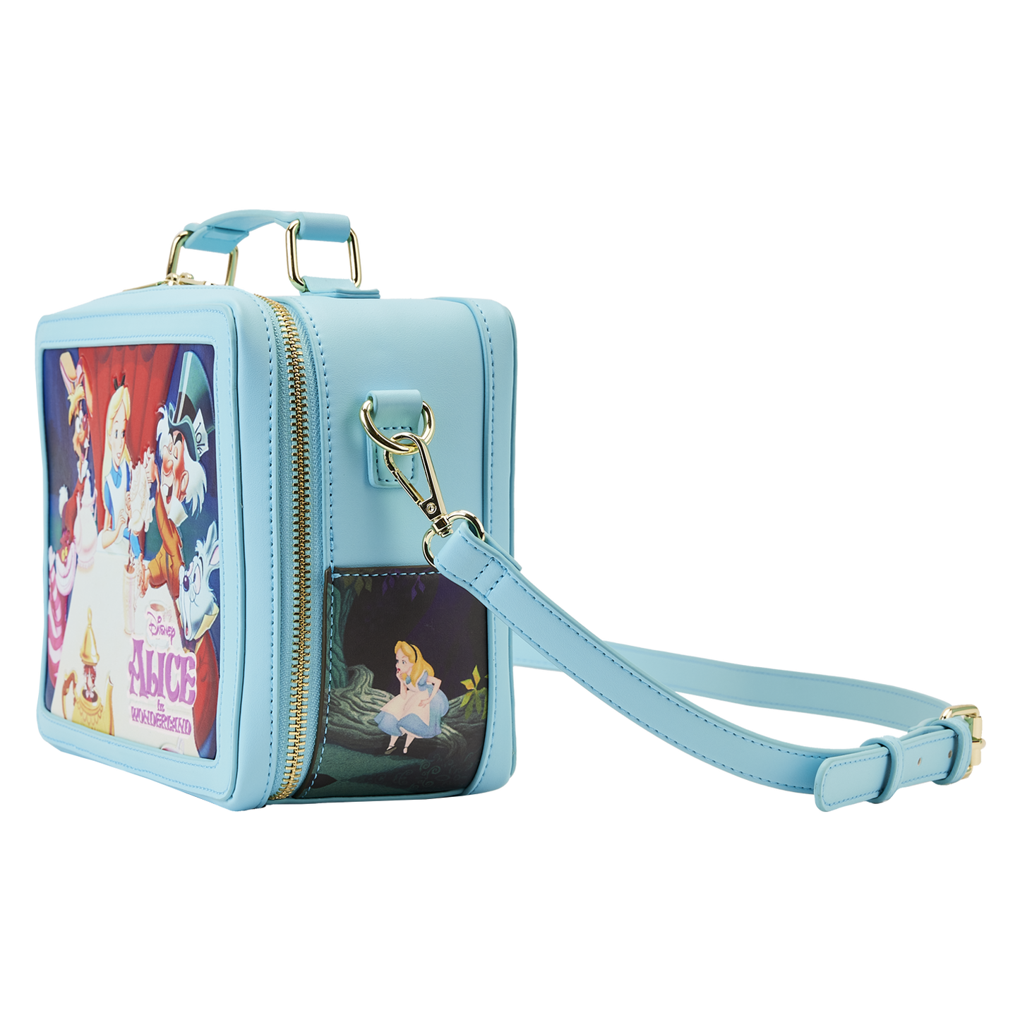 Alice in Wonderland Classic Movie Lunchbox Crossbody Bag Loungefly