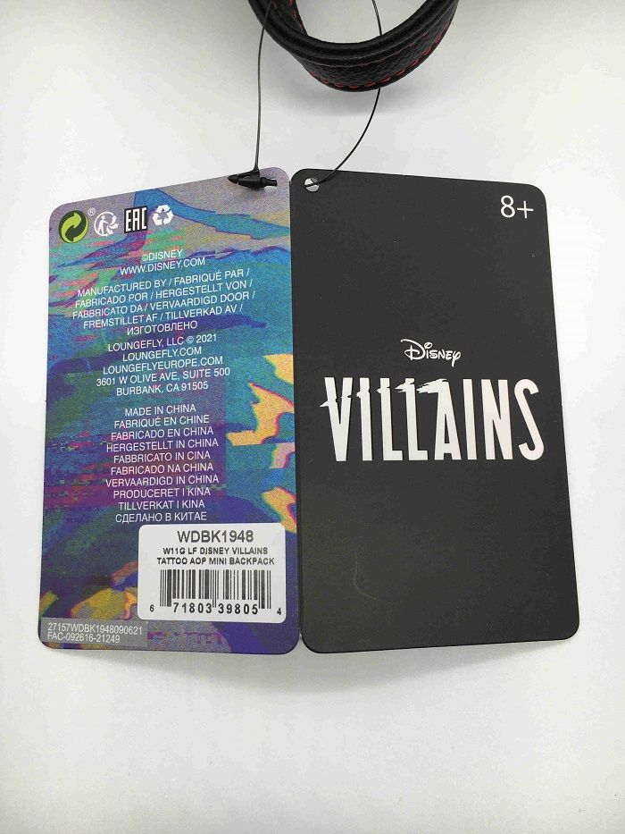 Disney Villains Tattoo AOP Mini Backpack 5