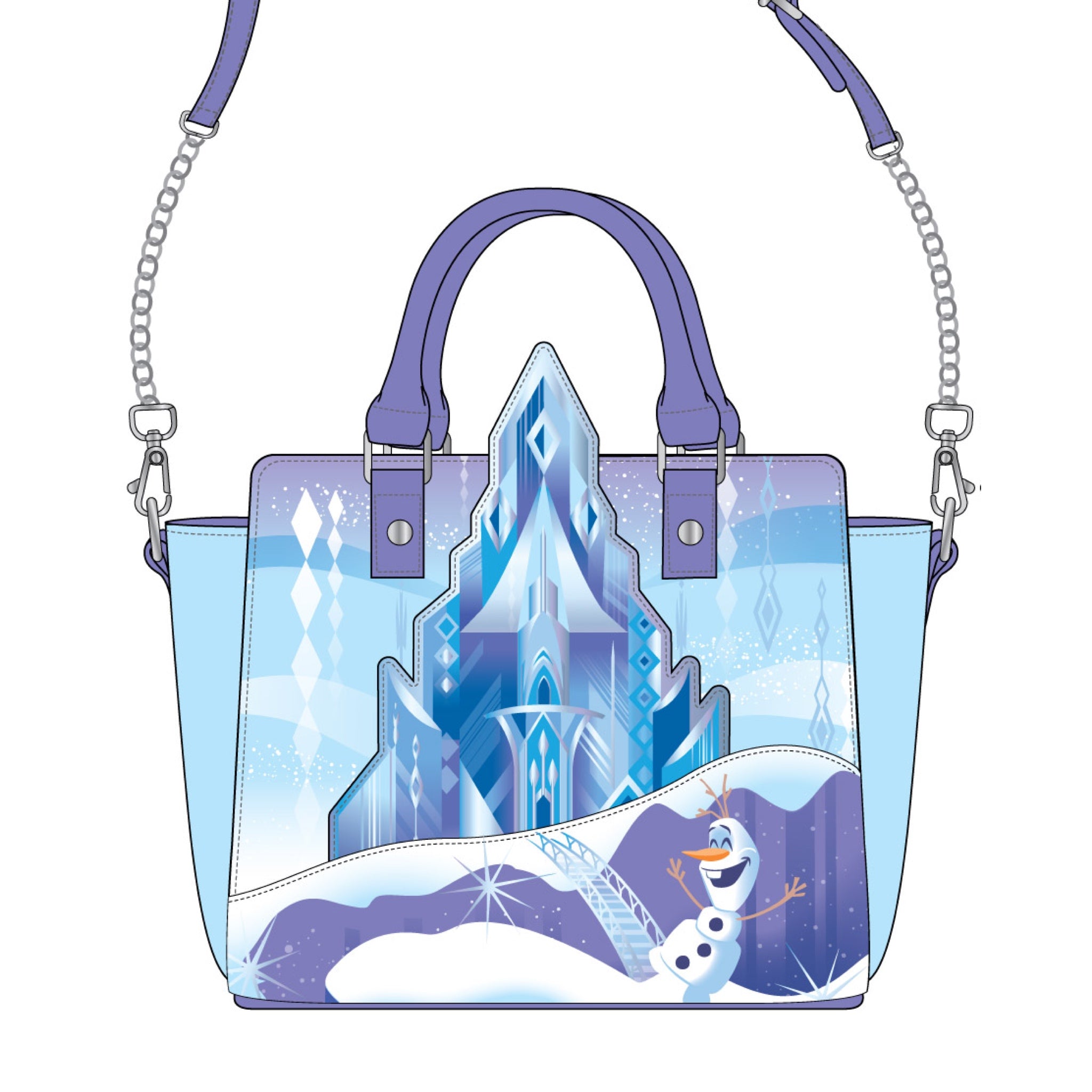 Disney Frozen Princess Castle Loungefly Crossbody Bag