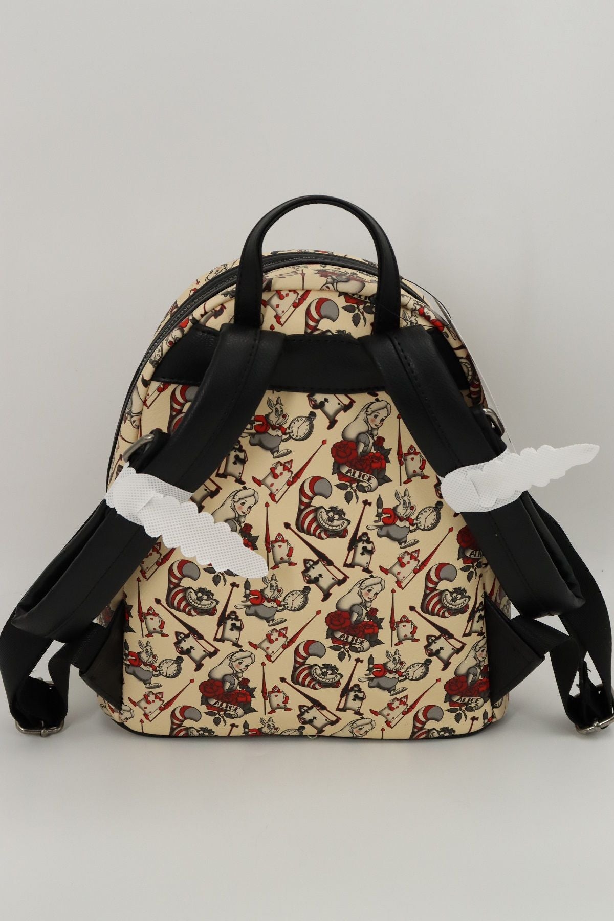 alice in wonderland mini black backpack Alice in Wonderland Tattoo AOP Mini Backpack