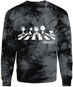 Peanuts Abbey Road Black Wash Sweatshirt