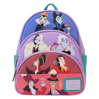 Disney Villains Color Block Triple Pocket Mini Backpack