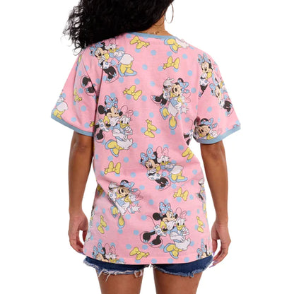 Minnie and Daisy Pastel Polka Dot Unisex Tee